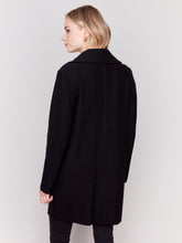 Load image into Gallery viewer, Black Long Boiled Wool Coat
