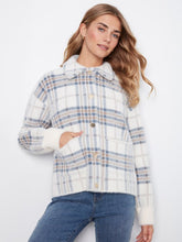 Load image into Gallery viewer, Ecru Short Plaid Knit Jacket
