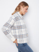 Load image into Gallery viewer, Ecru Short Plaid Knit Jacket
