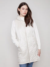 Load image into Gallery viewer, Champagne Pearlized Long Hooded Vest
