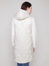 Load image into Gallery viewer, Champagne Pearlized Long Hooded Vest
