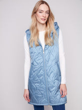 Load image into Gallery viewer, Oxford Pearlized Long Hooded Vest
