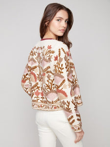 Ceremony Embroidered Open Front Jacket