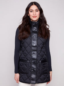 Spruce & Black Reversible Button-Front Quilted Vest