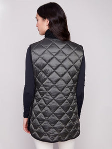 Spruce & Black Reversible Button-Front Quilted Vest