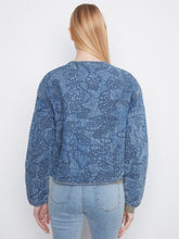 Load image into Gallery viewer, Quilted Tencel Denim Bomber Jacket
