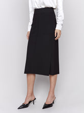 Load image into Gallery viewer, CB- Black Gutsy Crepe Skirt with Patch Pockets
