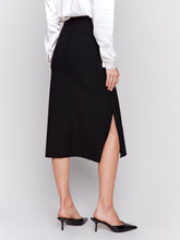 Load image into Gallery viewer, CB- Black Gutsy Crepe Skirt with Patch Pockets
