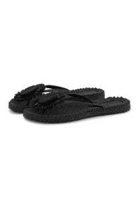 Black Cheerful Floral Sandals