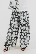 Load image into Gallery viewer, Black &amp; White Polka Dot Wide Barrel Leg Pant
