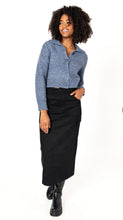 Load image into Gallery viewer, Black Cotton Twill Cargo Skirt

