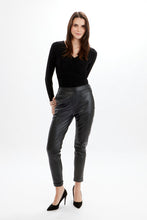 Load image into Gallery viewer, Erica Fitted Pleather Pant with Cuff
