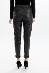 Erica Fitted Pleather Pant with Cuff