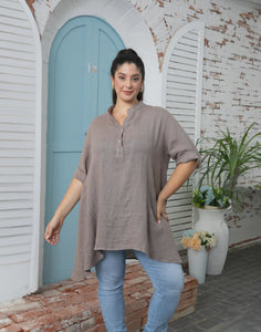 Easy Breezy High Low Linen Tunic