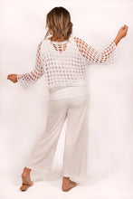 Load image into Gallery viewer, White Holy Knit Bell Sleeve Top
