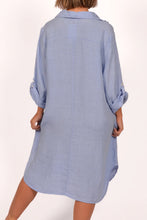 Load image into Gallery viewer, &quot;Blue Jean&quot; Linen Shirt Dress
