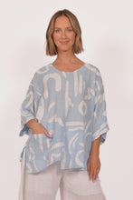 Load image into Gallery viewer, Light Blue Abstract Printed Tunic
