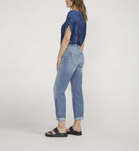 Load image into Gallery viewer, Spring Blue Carter Girlfriend Mid Rise Jeans
