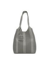 Load image into Gallery viewer, Knitty01 Milk Creme Black Tote Bag
