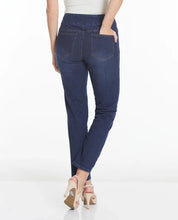 Load image into Gallery viewer, Medium Indigo Pull On Slim Ankle Jean
