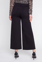 Load image into Gallery viewer, Black Denim Front Seam Wide Leg Jean
