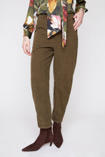 Load image into Gallery viewer, Khaki Corduroy Barrel Pant
