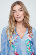 Load image into Gallery viewer, Embroidered Striped Blouse
