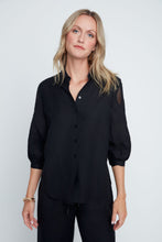 Load image into Gallery viewer, Black Blouse With Cutout Sleeve Detail
