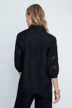 Load image into Gallery viewer, Black Blouse With Cutout Sleeve Detail
