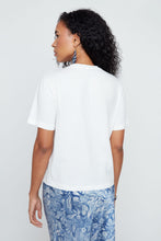 Load image into Gallery viewer, Denim Patch Pocket White Tee
