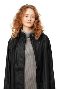 Rain71 Black Mid-Length Raincoat