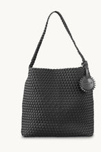 Load image into Gallery viewer, Black Woven Tote Bag
