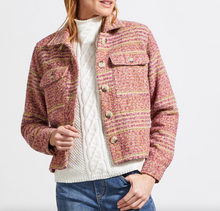 Load image into Gallery viewer, TF- Antique Rose Plaid Cropped Shacket
