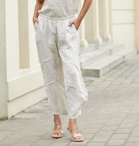 OFV- Costal Barrel Linen Pant