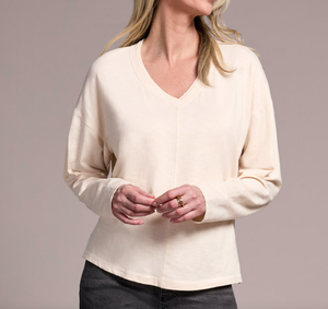 Moonstone V-Neck Flatlock Long Sleeve