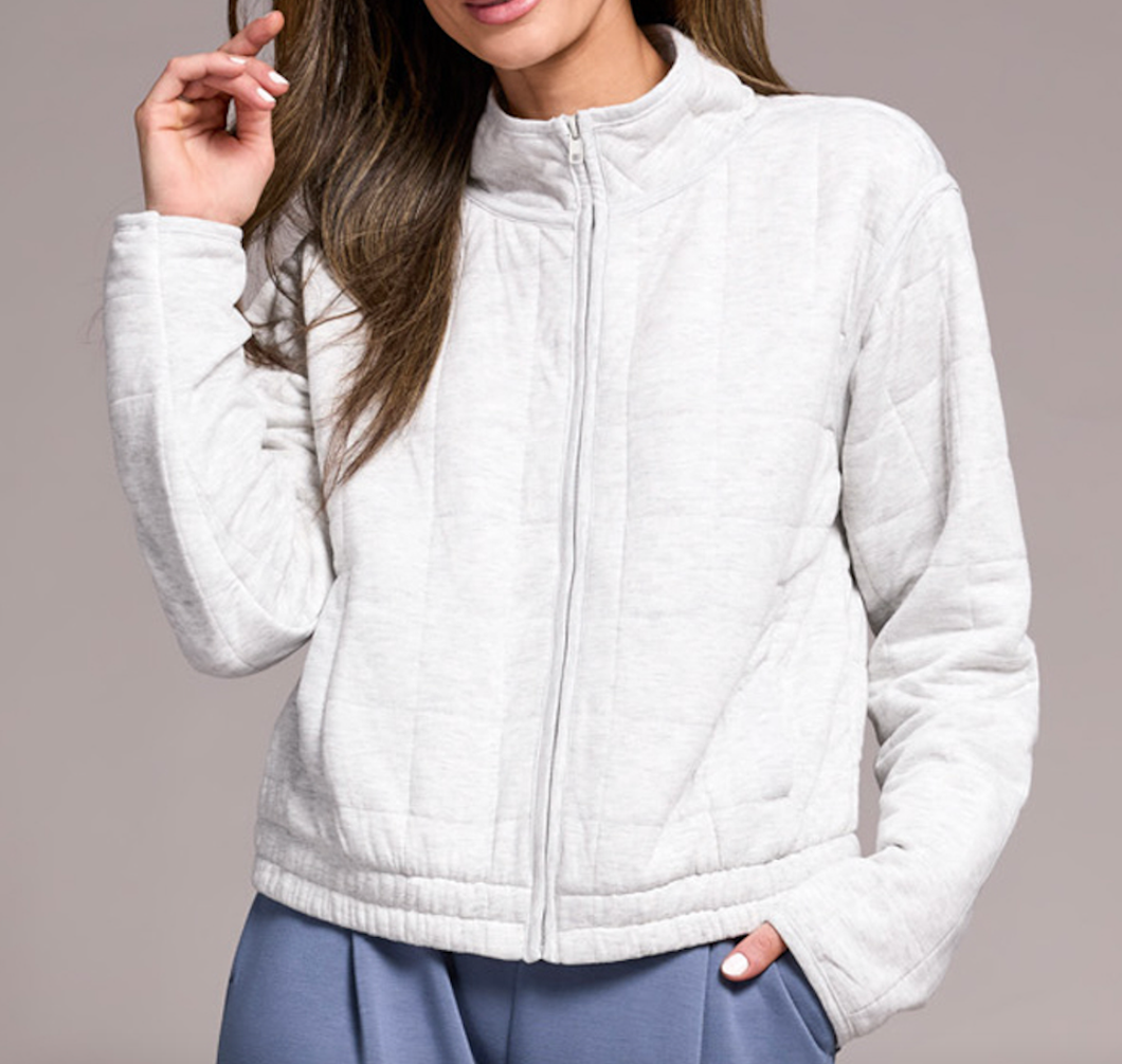 Heather Frost Grey Quilted Jacket