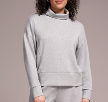 Load image into Gallery viewer, Light Grey Travel Mock Neck Sweater
