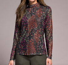 Load image into Gallery viewer, Plum Wine Mesh Turtleneck

