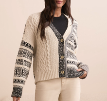 Load image into Gallery viewer, Cream Multi Stitch Button Down Cardigan
