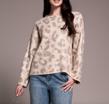 Load image into Gallery viewer, Sandstone Sequin Animal Print Sweater
