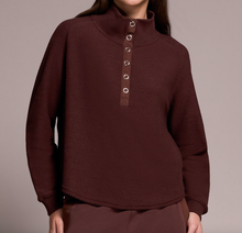 Load image into Gallery viewer, Cocoa Ribbed Henley
