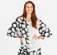 Load image into Gallery viewer, Black &amp; White Polka Dot Shadow Top
