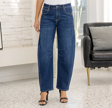 Load image into Gallery viewer, Cecilia's Dark Wash Barrel Jean
