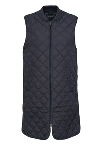 IJ- Art25 Black Quilted Knee Length Vest