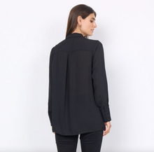 Load image into Gallery viewer, SC- Cemre Black Button Down Blouse
