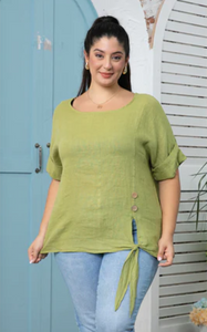 Lena's Linen Elegance Top