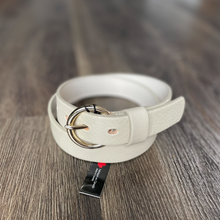 Load image into Gallery viewer, Leather Belt With Shiny Round Buckle
