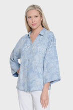 Load image into Gallery viewer, Printed Chambray Blouse
