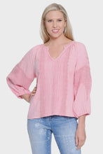 Load image into Gallery viewer, Pink Cotton Split Neck Top
