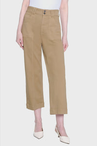 Bronze Twill Cropped Pant